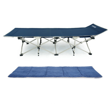 Ligera cama plegable plegable / cuna de camping militar con bolsa de transporte 600D y almohadilla